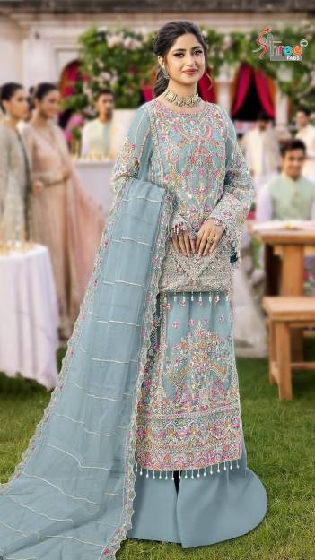 D.NO K 5053 BY SHREE FAB DESIGNER SALWAR SUIT WHOLESALER IN INDIA